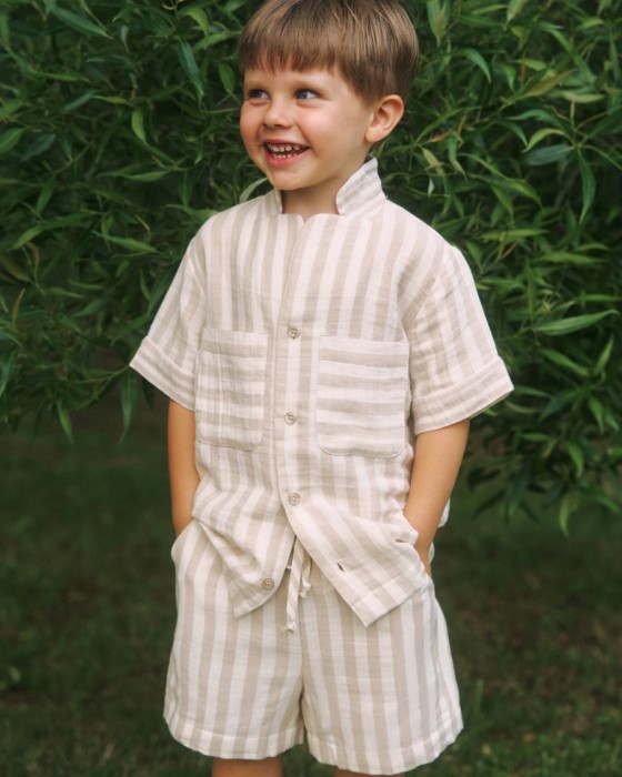 детские шорты в полоску unisex из муслина фотография