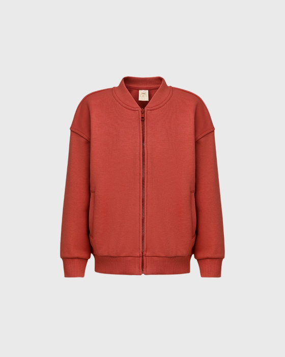 детский бомбер из хлопкового футера unisex фотография