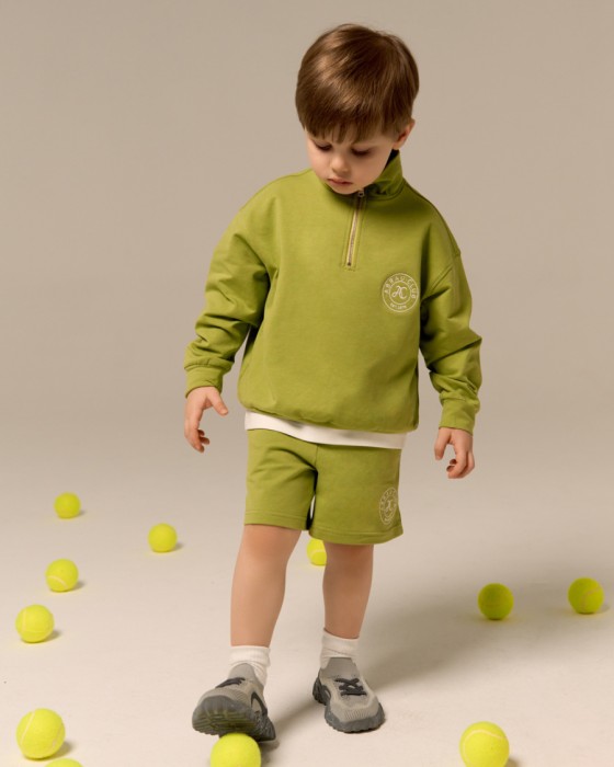 детский свитшот unisex с воротом на молнии фотография