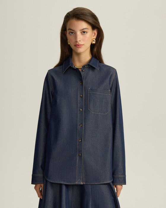 джинсовая рубашка фотография