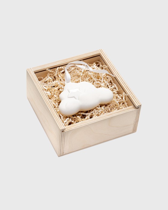 елочная игрушка из фарфора "облачко" фотография