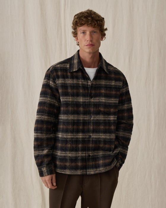 мужская утепленная стеганая рубашка фотография