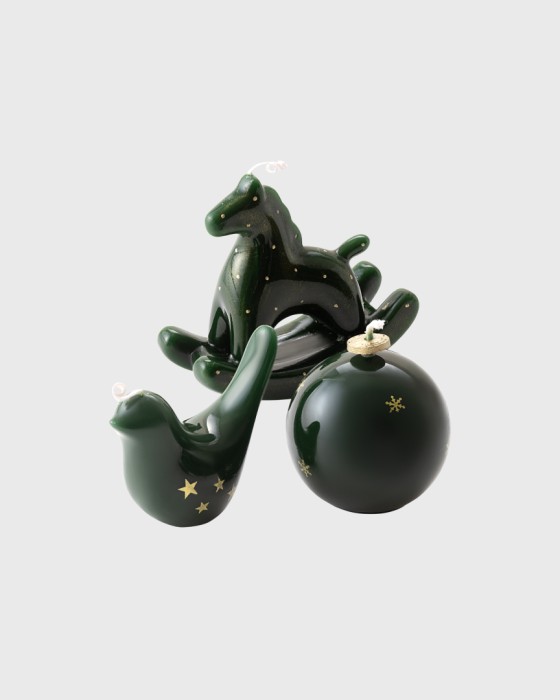 набор свечей в виде елочных игрушек фотография