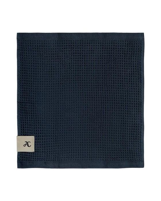 полотенце вафельное, синий, 34x35 см фотография