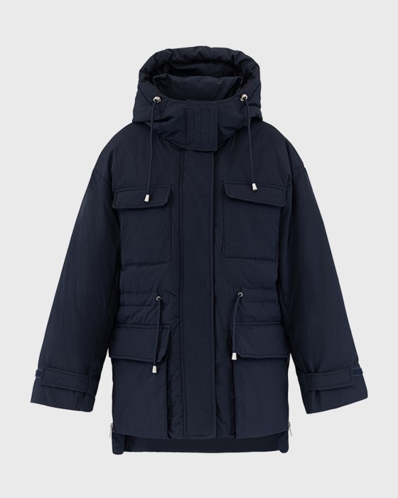 пуховик парка с накладными карманами фотография