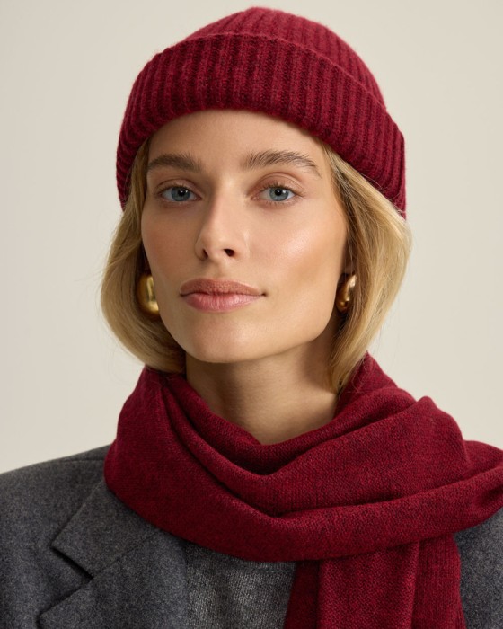 шапка бини unisex из шерсти с кашемиром фотография