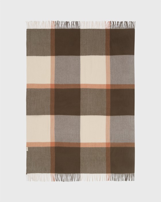 шерстяной плед в клетку 140×180 см фотография