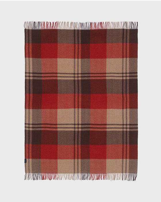 шерстяной плед в клетку 140×180 см фотография