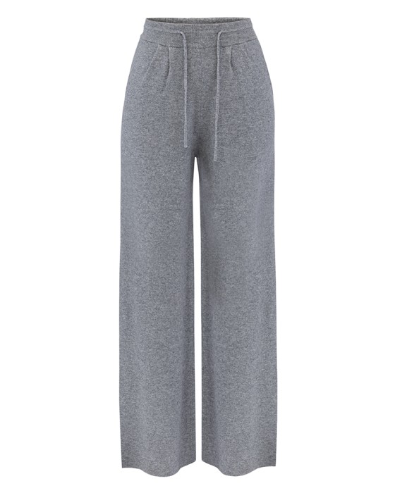 широкие вязаные брюки из 100% шерсти мериноса фотография