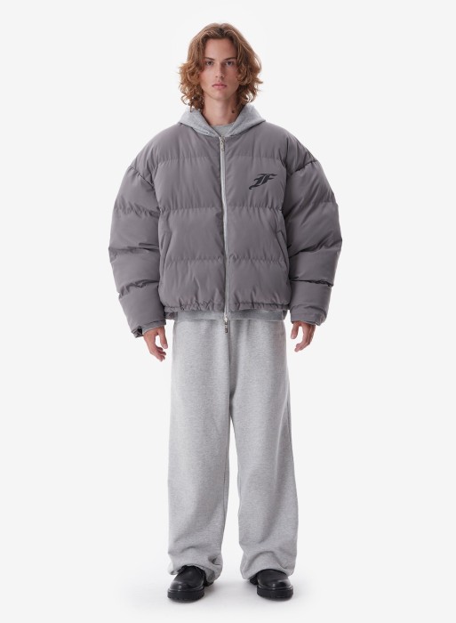 бомбер зимний двусторонний reversible grey фотография