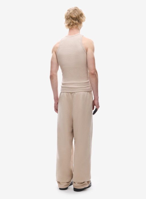 брюки uniform beige calf из футера спереди