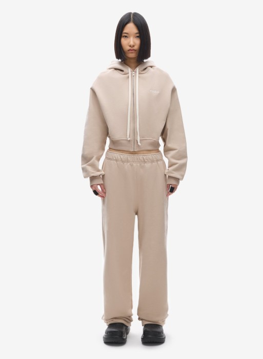 худи zip crop uniform beige calf от бренда fable вид слева