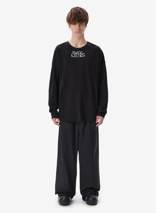 лонгслив say less black фотография