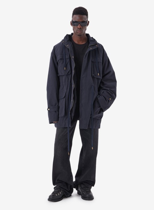 парка демисезонная navy dark blue фотография