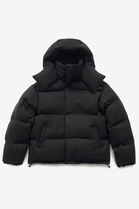 пуховик uniform black универсального стиля с лицевой стороны