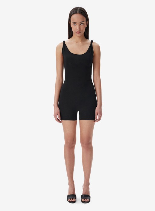 ромпер skintight black фотография