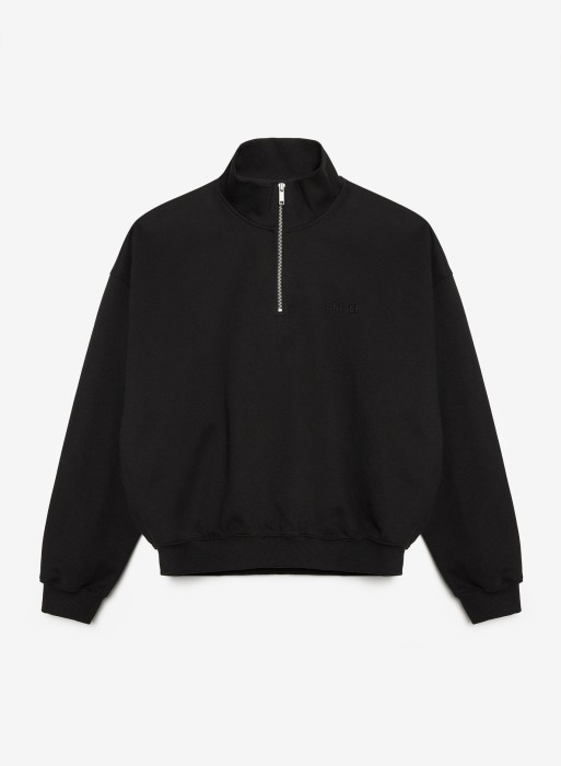 свитшот half zip uniform black фотография