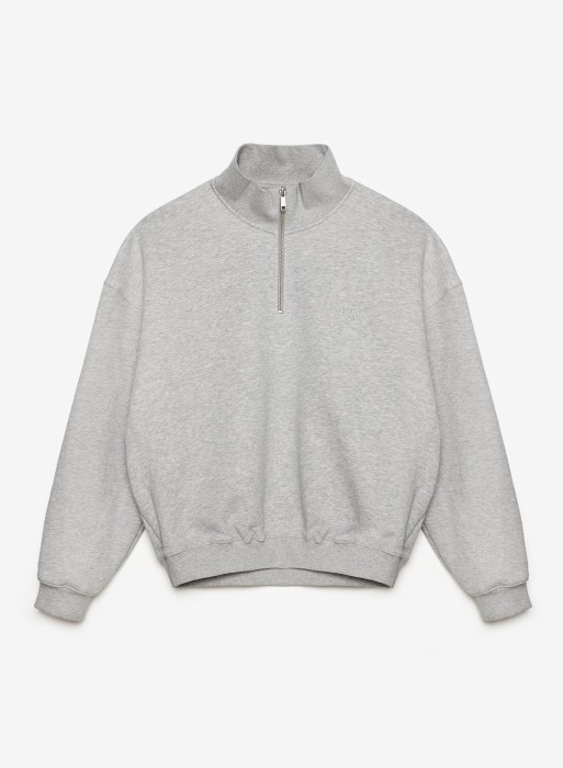 свитшот half zip uniform grey melange фотография