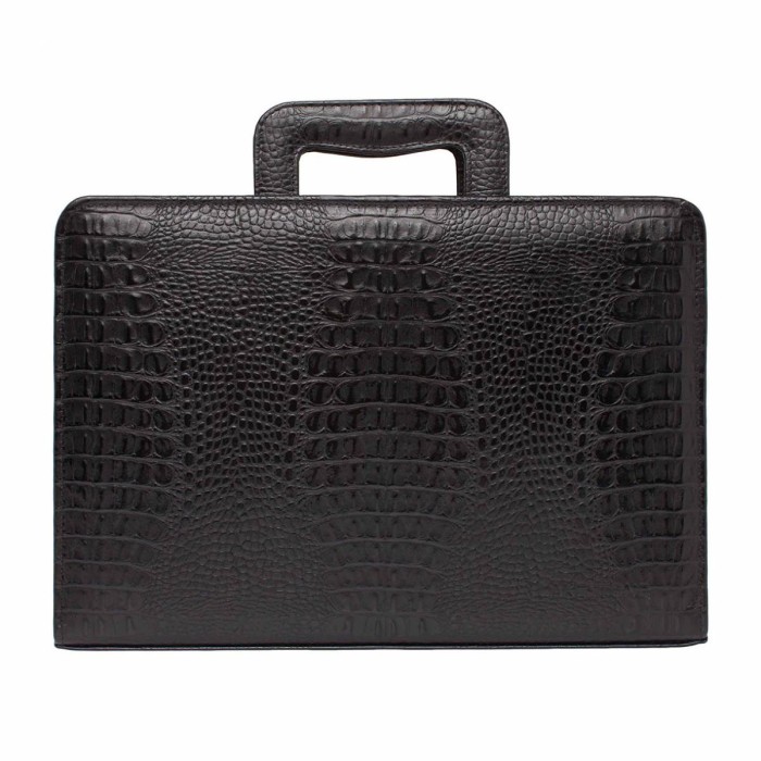 кожаная папка для документов elton black caiman фотография