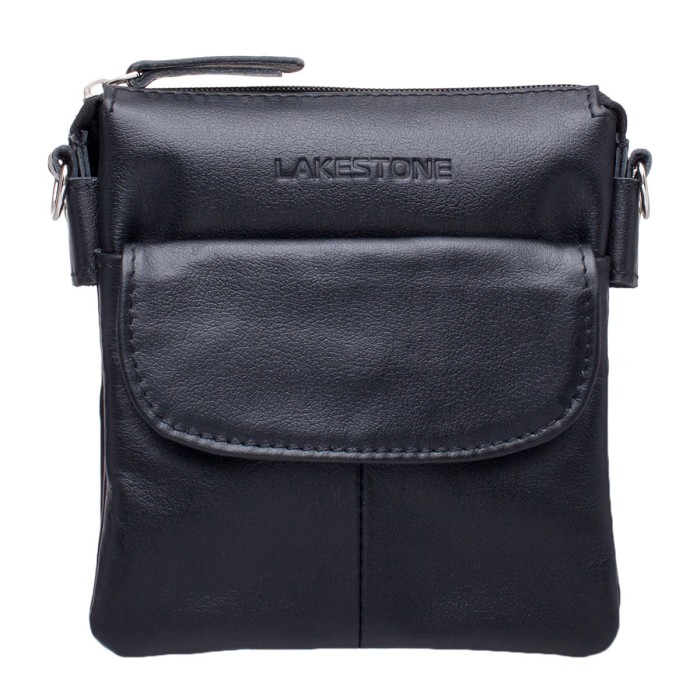 небольшая кожаная сумка через плечо osborne black фотография