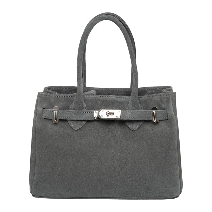 женская сумка aster dark grey suede фотография
