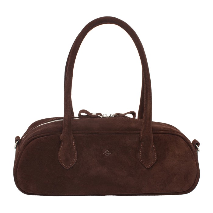 женская сумка aura brown suede фотография
