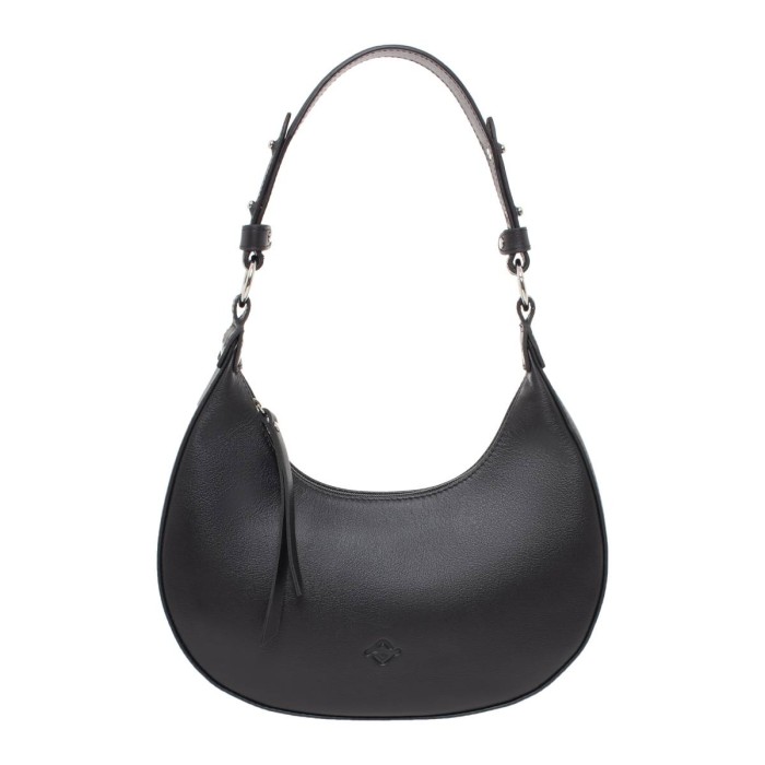 женская сумка-хобо marcella black фотография