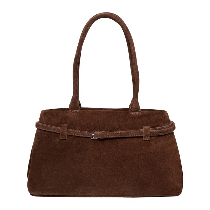 женская сумка marigold brown suede фотография