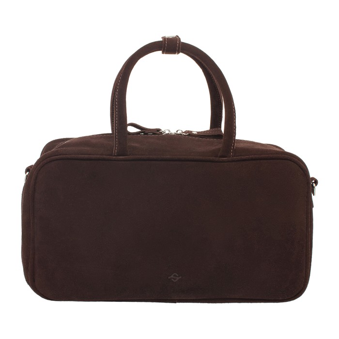 женская сумка ophelia brown suede фотография