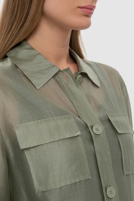 блузка из тенсела от бренда kanzler вид слева