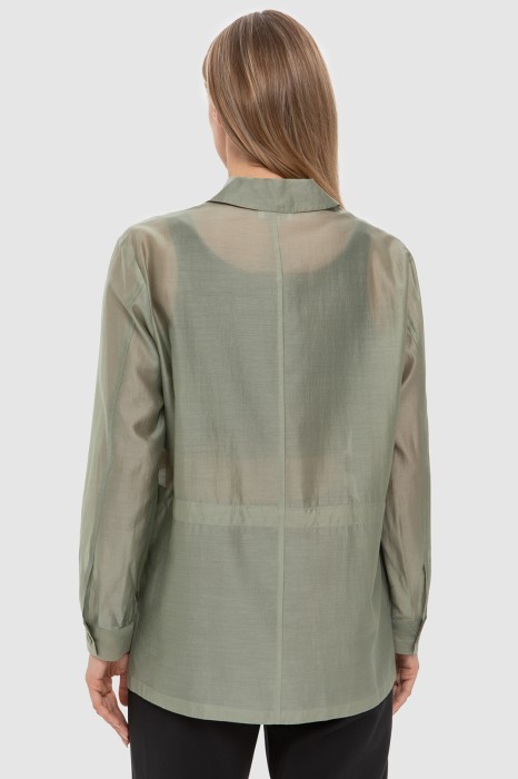 блузка из тенсела из тенселя спереди