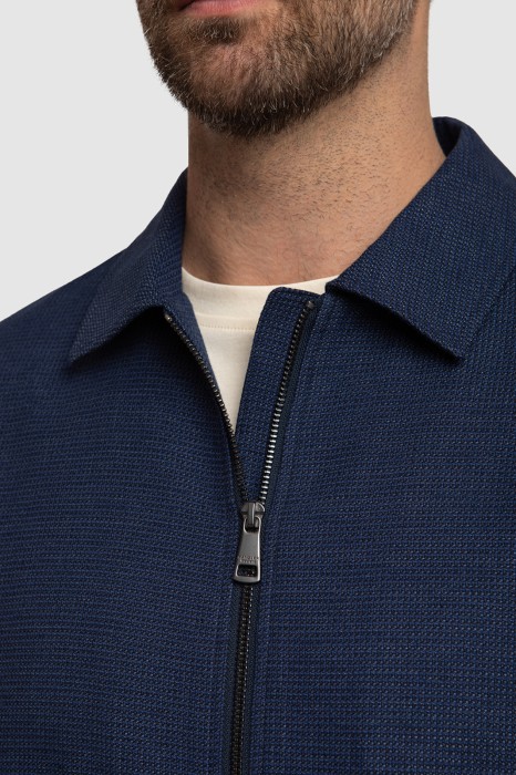 бомбер из хлопка и льна от бренда kanzler вид слева