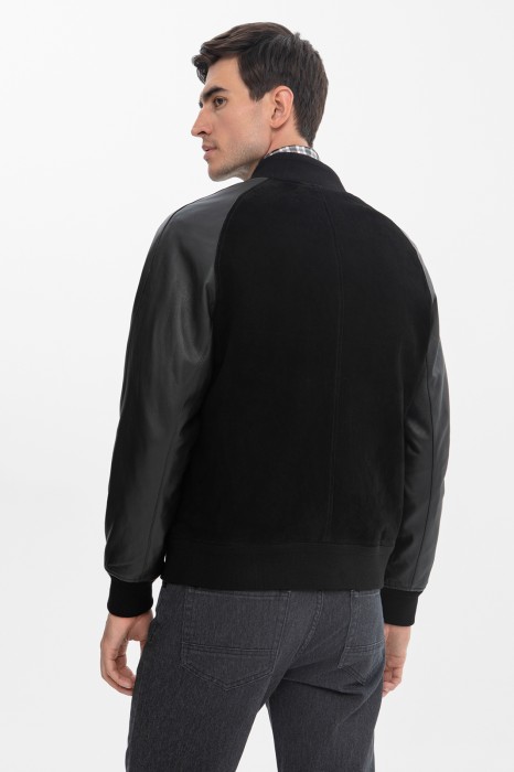 бомбер из натуральной кожи limited edition из россии вид сбоку