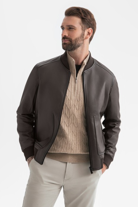 бомбер из натуральной кожи limited edition фотография