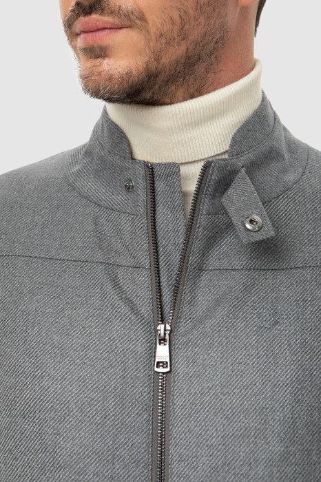 бомбер из шерсти демисезонный от бренда kanzler вид слева