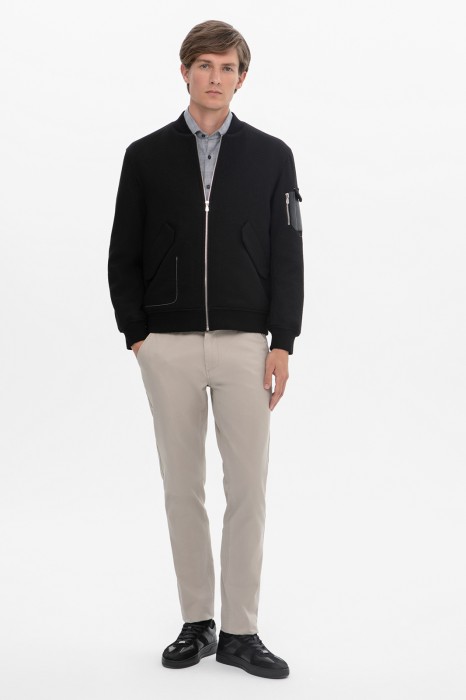 бомбер из смесовой шерсти limited edition из шерсти спереди