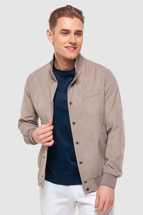 бомбер limited edition демисезонный из алькантары по цене 24990 руб вид справа