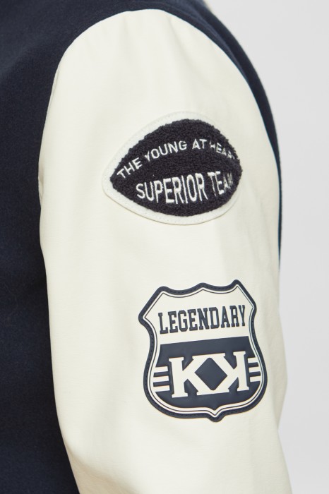 бомбер с логотипом демисезонный от бренда kanzler вид слева