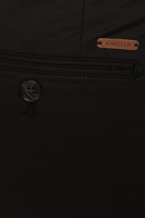 брюки чинос черные из хлопка от бренда kanzler вид слева