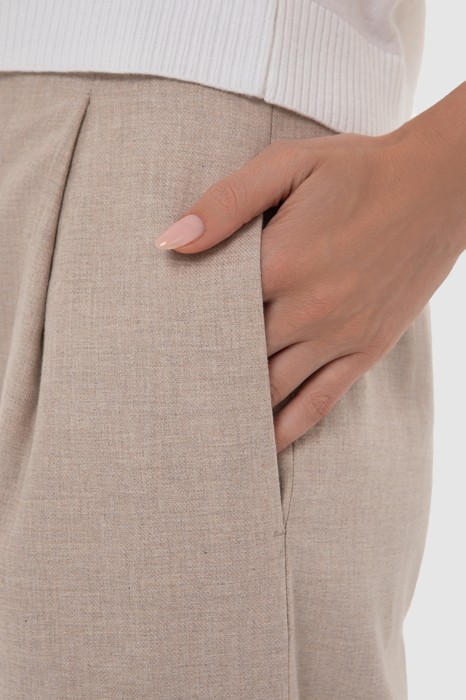 брюки из хлопка и льна от бренда kanzler вид слева