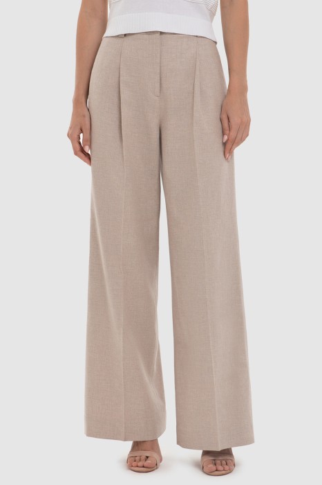 брюки из хлопка и льна по цене 6990 руб вид справа