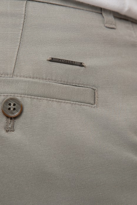 брюки из хлопка и льна от бренда kanzler вид слева