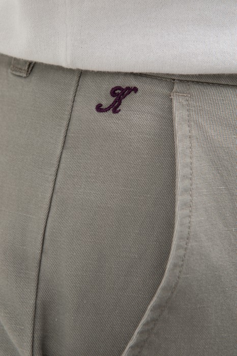 брюки из хлопка и льна по цене 7990 руб вид справа