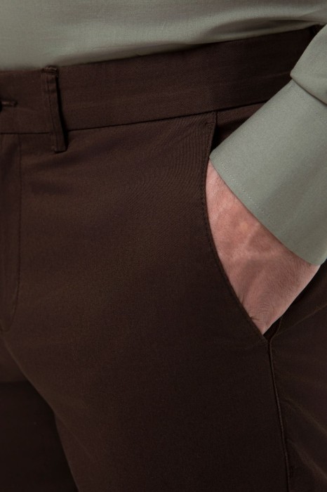 брюки из хлопка от бренда kanzler вид слева