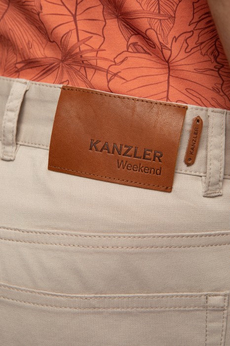 брюки из хлопка от бренда kanzler вид слева