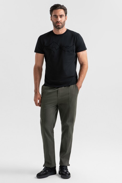 брюки из хлопка из россии вид сбоку