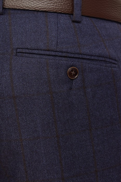 брюки из шерсти в клетку с водоотталкивающей обработкой от бренда kanzler вид слева