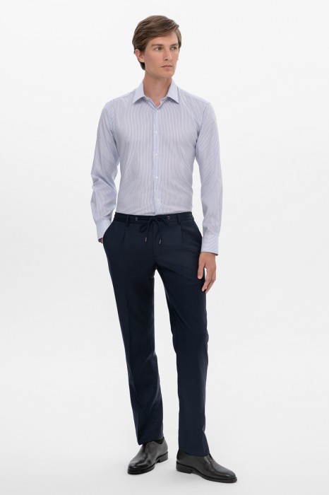 брюки из шерсти из россии вид сбоку