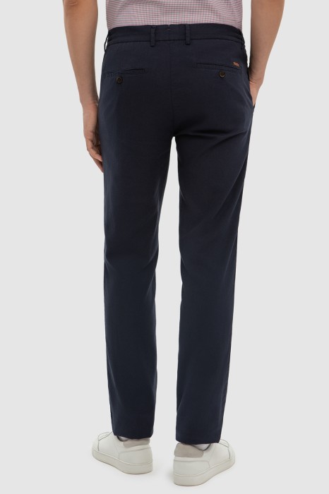 брюки из тенсела, хлопка и льна из россии вид сбоку