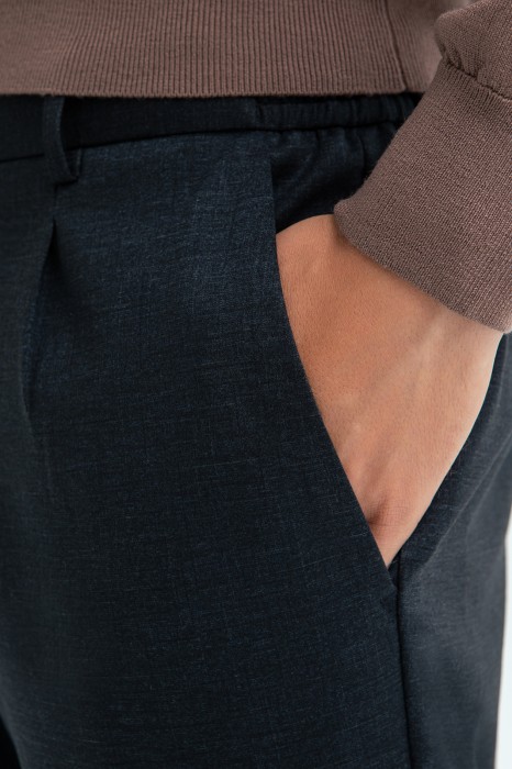 брюки из трикотажной ткани на кулиске от бренда kanzler вид слева